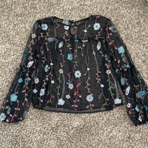 see through black blouse